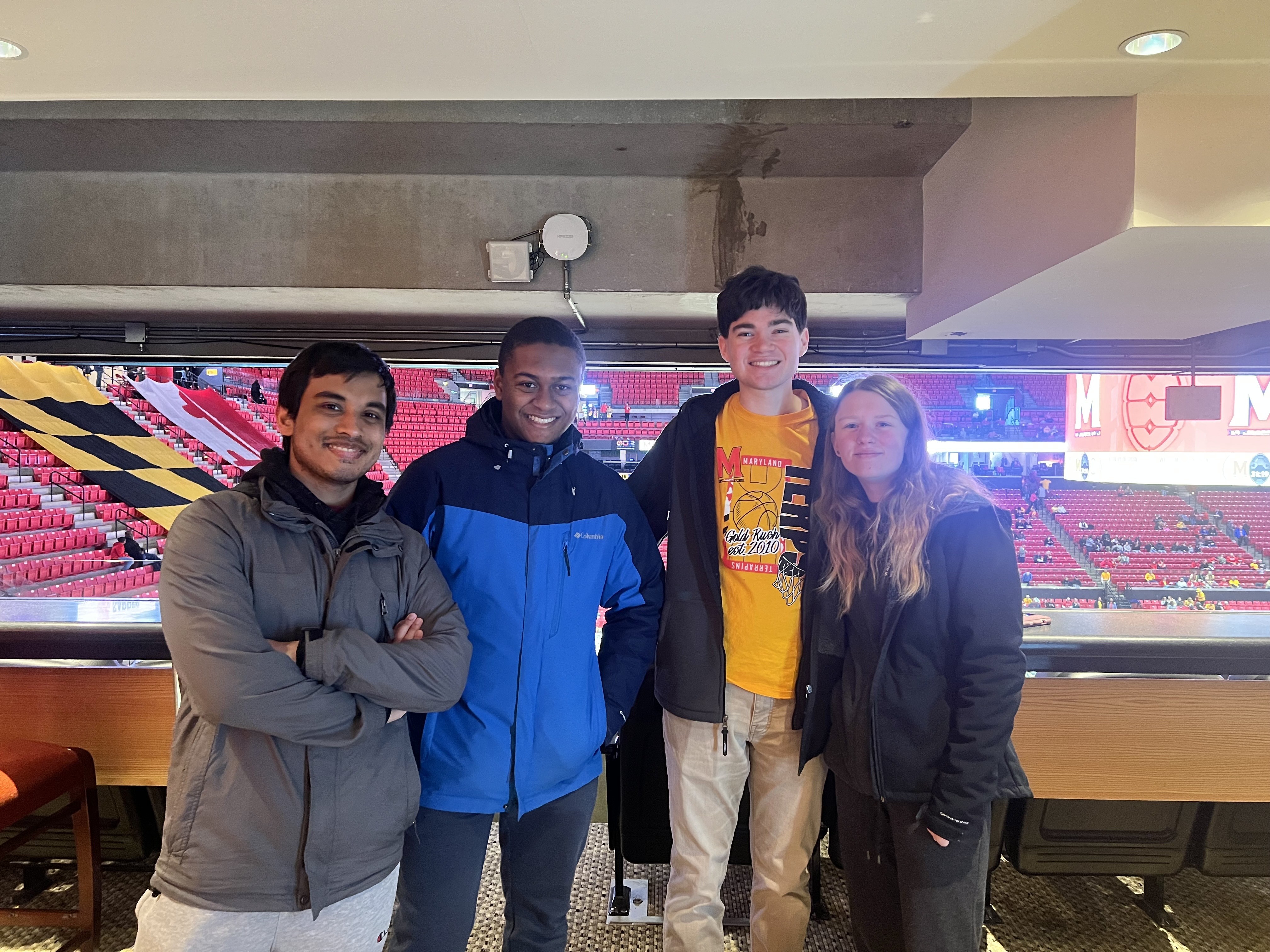 Peer Mentors in basketball suite